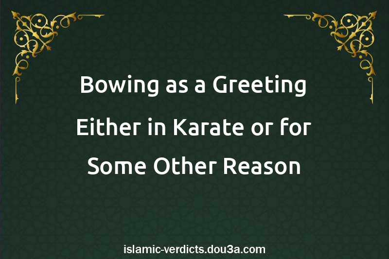 Bowing as a Greeting Either in Karate or for Some Other Reason