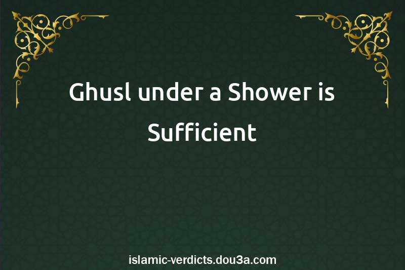 Ghusl under a Shower is Sufficient