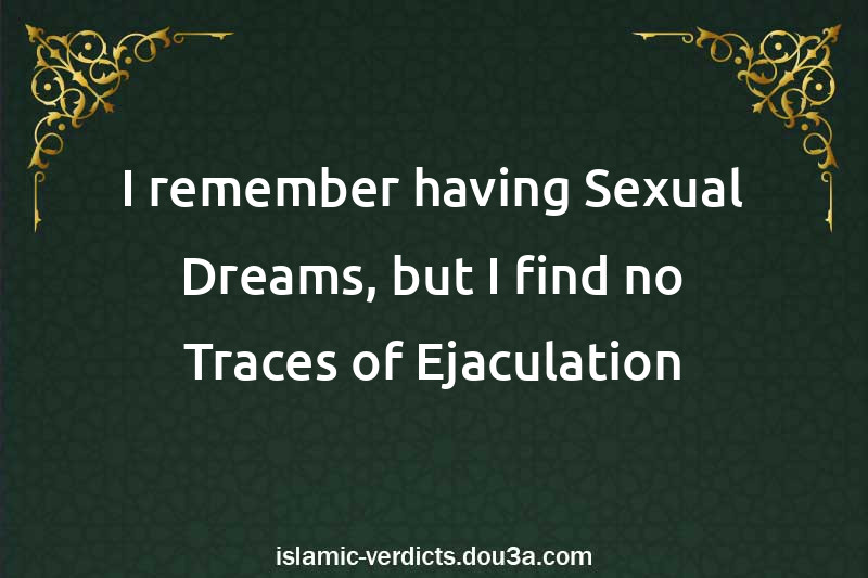 I remember having Sexual Dreams, but I find no Traces of Ejaculation