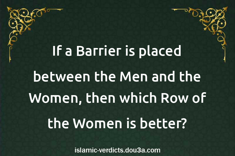 If a Barrier is placed between the Men and the Women, then which Row of the Women is better?