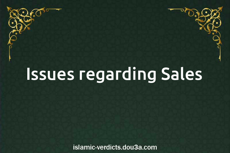 Issues regarding Sales