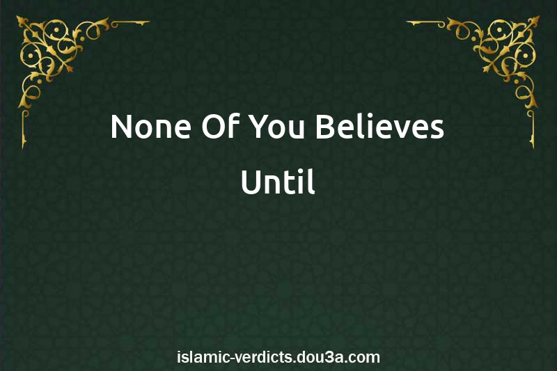 None Of You Believes Until