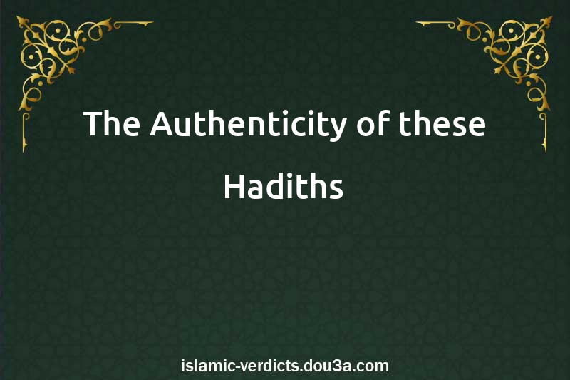 The Authenticity of these Hadiths