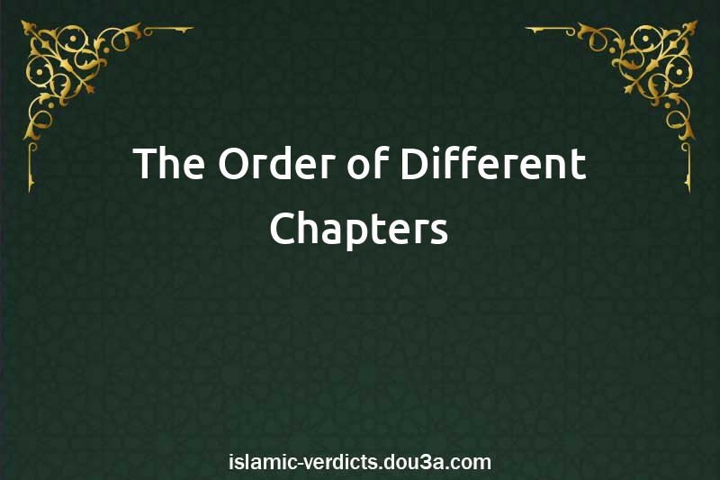 The Order of Different Chapters