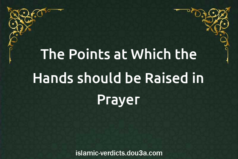 The Points at Which the Hands should be Raised in Prayer