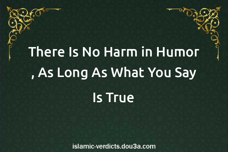 There Is No Harm in Humor , As Long As What You Say Is True