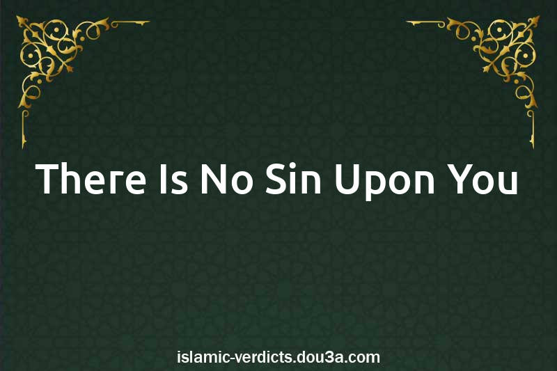 There Is No Sin Upon You