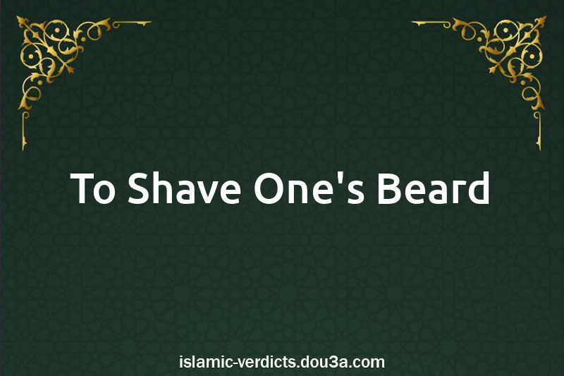 To Shave One's Beard