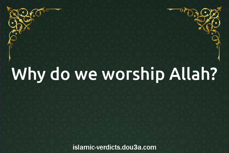 Why do we worship Allah?